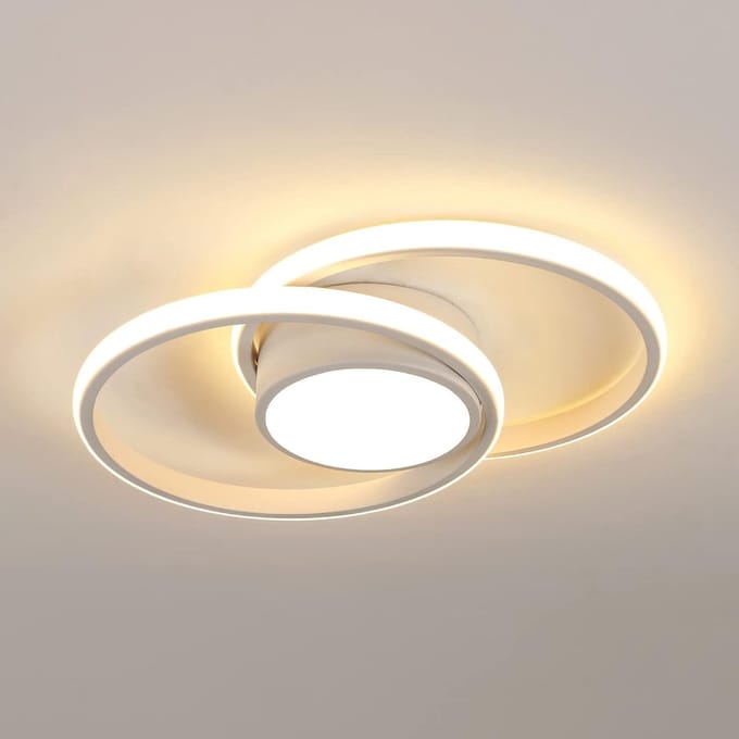 Haobosic LED Plafondlamp - Rond Aluminium Wit - 42W Warmwit (3000K)