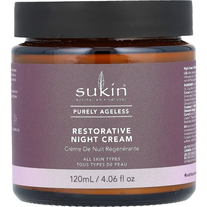 Sukin, Purely Ageless, Restorative Night Cream, 4.06 fl oz (120 ml) gray