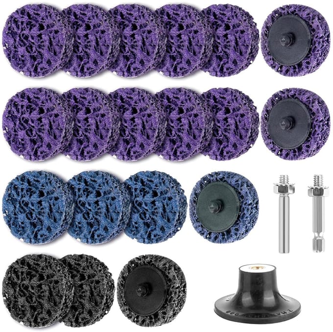 19pcs 5cm Disc Grinding Wheel Coarse Cleaning Disc Set - CSD Disc Drill - Surface Processing - Polishing - Rust Removal - Welding Seams Removal - 50m