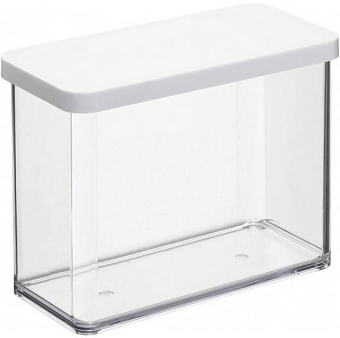 Rotho Loft voedselbewaardozen - met witte siliconenafdichtring - 2,1 liter - transparant