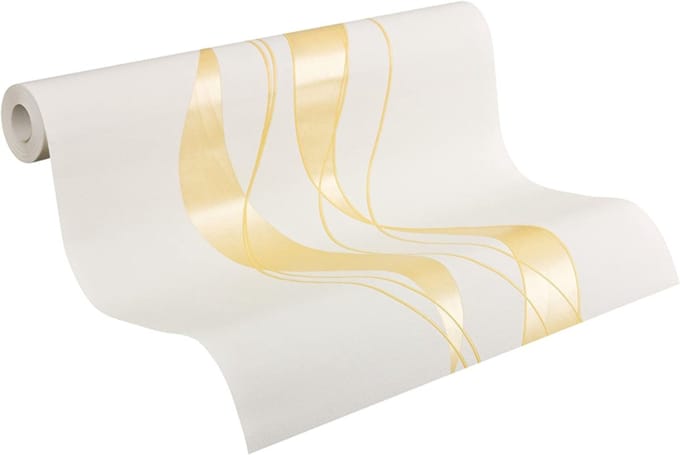 GEEL BEHANG RETRO MODERN 935774
