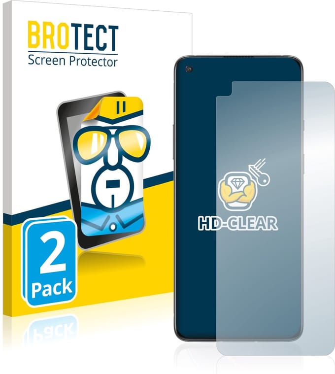 BROTECT - Screenprotector voor OnePlus 8T - Folie Beschermfolie transparant 2 Stuks