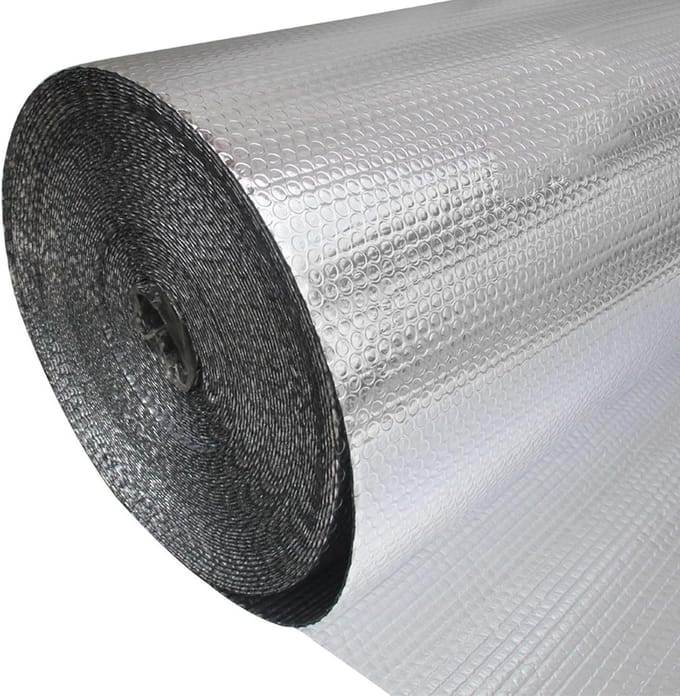 Isolatie folie - Warmte reflectie - Energie besparen - Zelfklevend - Roll - Aluminium
