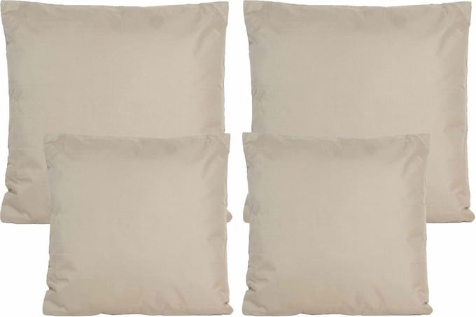 Anna Collection Bank/tuin kussens set - binnen/buiten - 4x stuks - beige/taupe - In 2 formaten