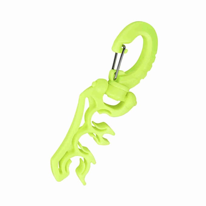 Keep Diving Plongée Sous-Marine Plastique Double Support de Tuyau BCD avec Crochet Boucle à Clip (Jaune) yellow