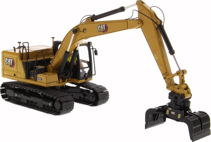 Diecast Masters Cat 323 Graafmachine - 1:50 schaalmodel met 4 gereedschappen