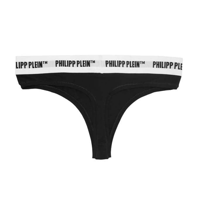 Philipp Plein set van twee zwarte ondergoedstrings