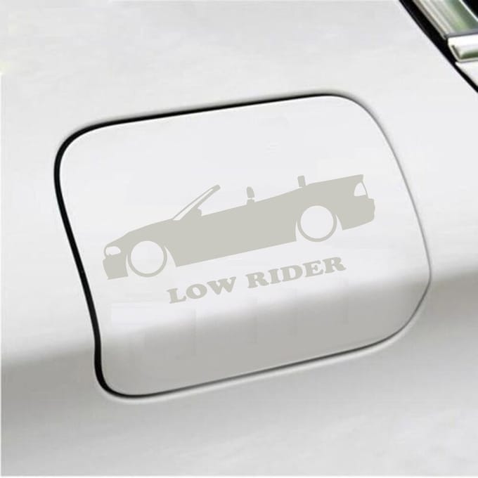 Bumpersticker - Low Rider - 7 X 18 - Zilver