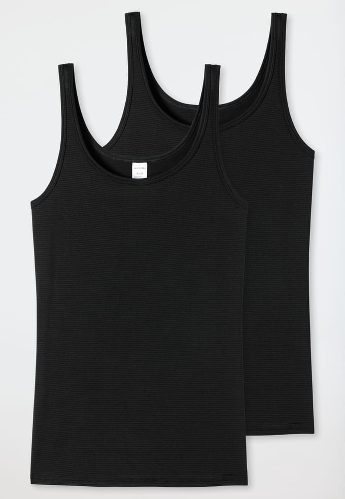 Sporttopjes, set van 2, zwart - Modal Essentials 40