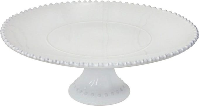 Costa Nova / Casafina - aardewerk taartplateau PEARL 34 cm - Wit