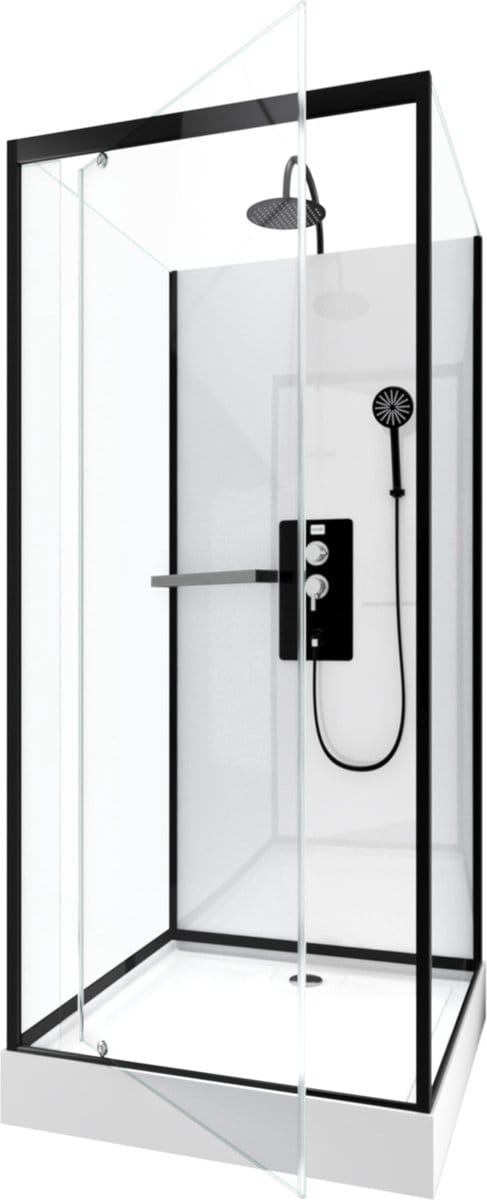 Aurlane Douchecabine City - Vierkant - 90x90x230cm - Zwart Mat