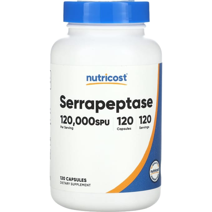 Serrapeptase, 60 mg (120 000 Spu), 120 gélules