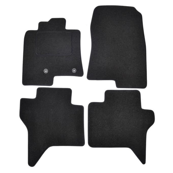 Tapis de sol - Mitsubishi - Pajero 5D - Velours noir - 4 pièces - Antidérapant