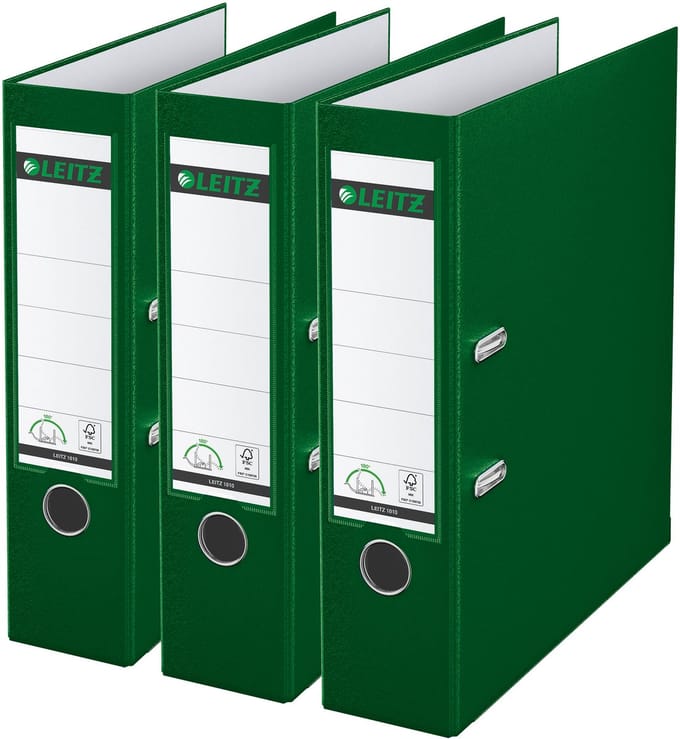 Ordner Leitz 180° 1010 A4 80 mm 3 stuks groen | 6 stuks