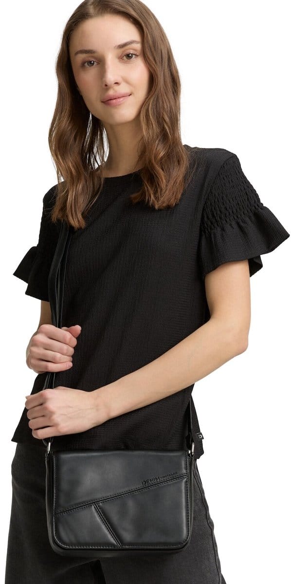 TOM TAILOR Schoudertas Milla Flap Bag no Zip Black Zwart