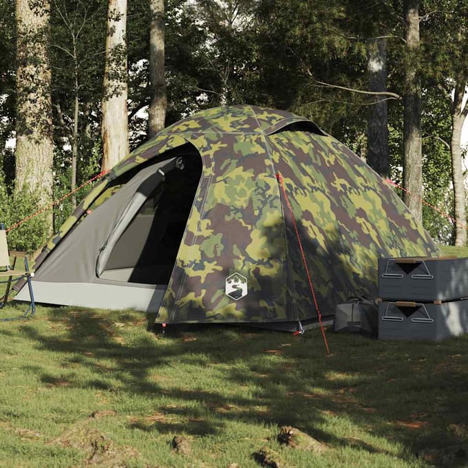 vidaXL - Koepeltent - 3-persoons - waterdicht - camouflage