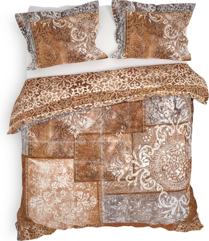 Heckett & Lane Amaro Dekbedovertrek - Lits-jumeaux - 260x200/220 cm - Brick Red
