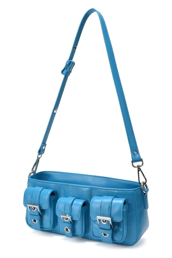 Núnoo Penny Wrinkle Bright Blue Maat: OS | Handtassen Outlet | Dames | Blauw