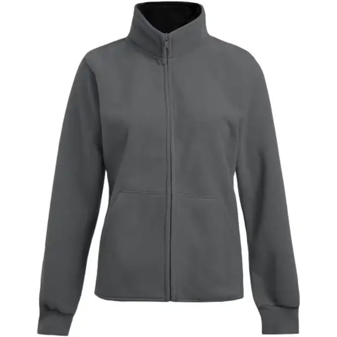 Promodoro Women´s Double Fleece Jacket E7985 - Light Grey (Solid)/Black - M
