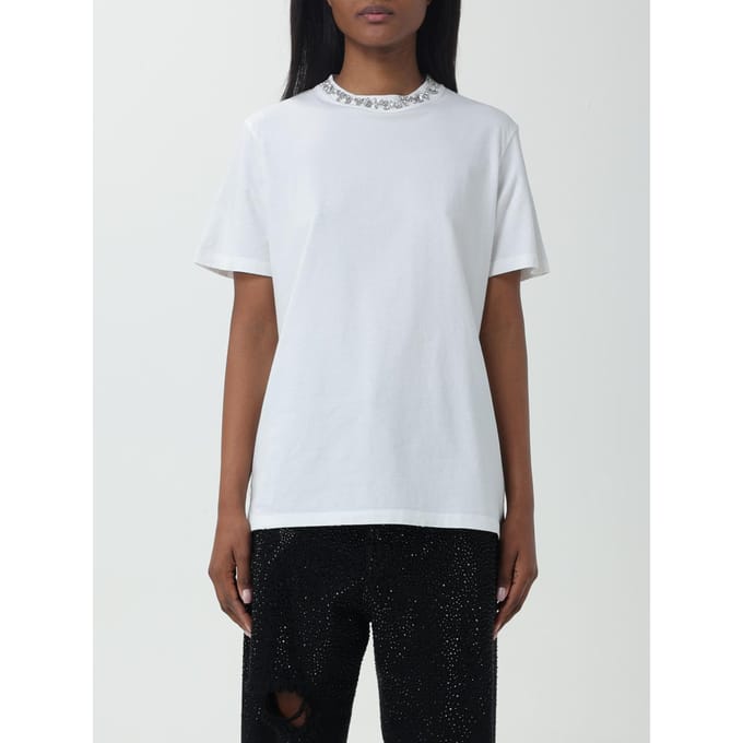 Kristallen decoratieve hals T-shirt