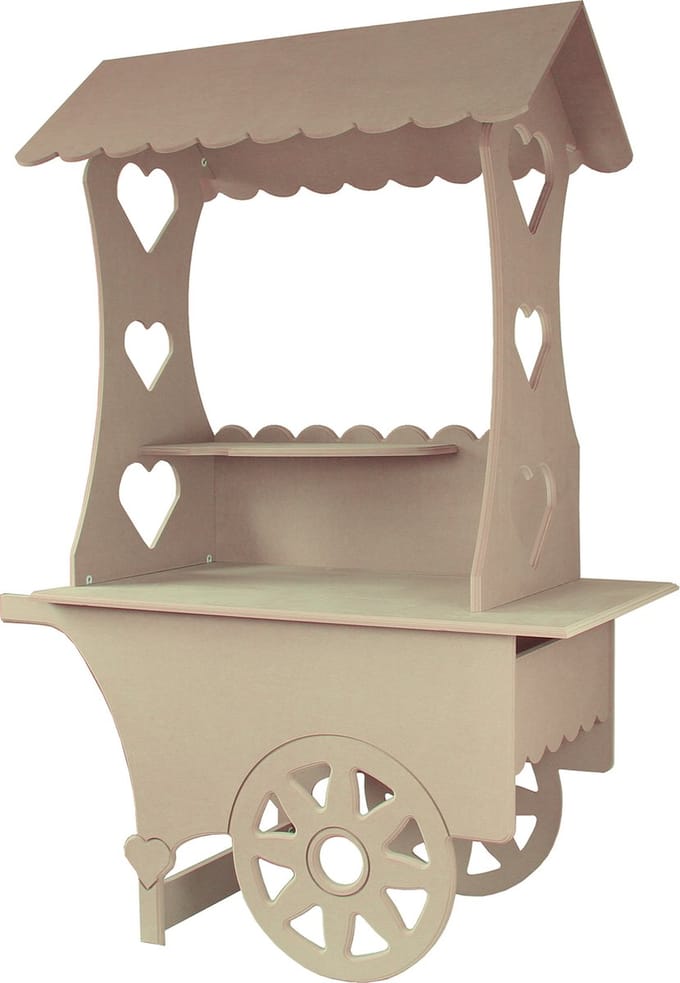 Mini snoepkraam - naturel - 132x87x48cm - diy bouwpakket