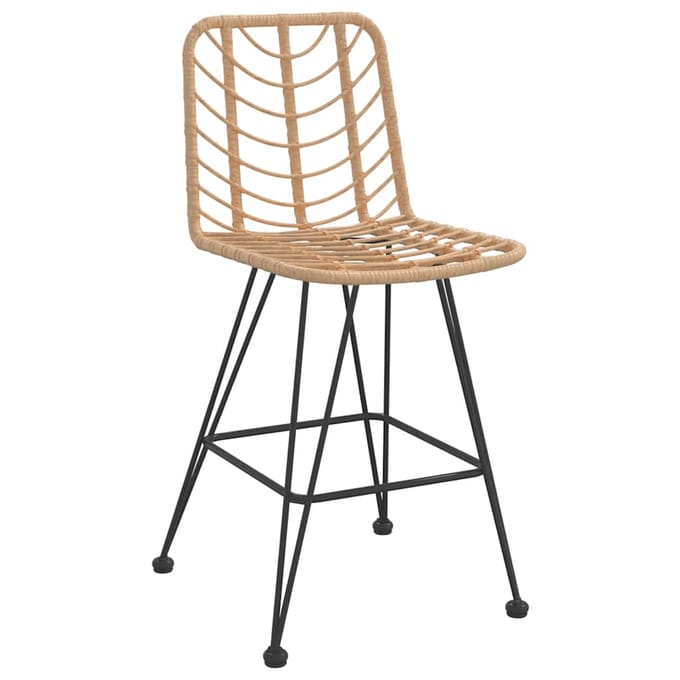 vidaXL - Barkrukken - 2 - st - 45x56x103,5 - cm - PE-ratten - en - staal