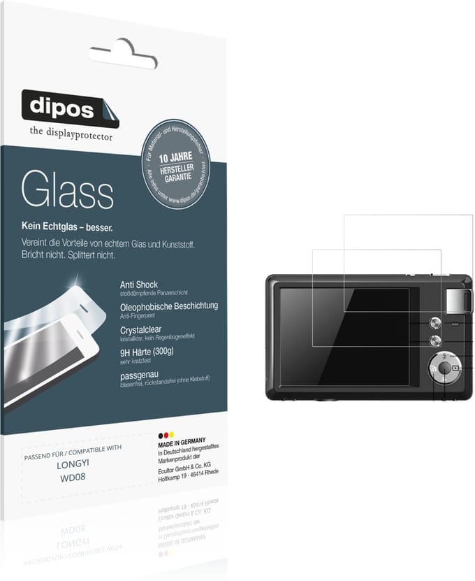 dipos – 2x Pantserfolie geschikt voor LONGYI WD08 | 9H Screenprotector