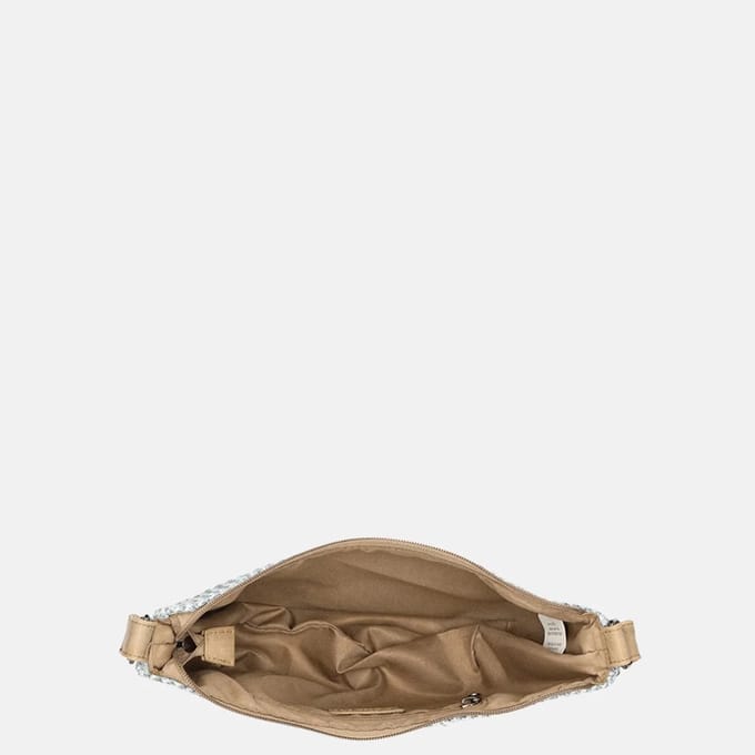 Enrico Benetti Raffia Banana crossbody tas lichtblauw