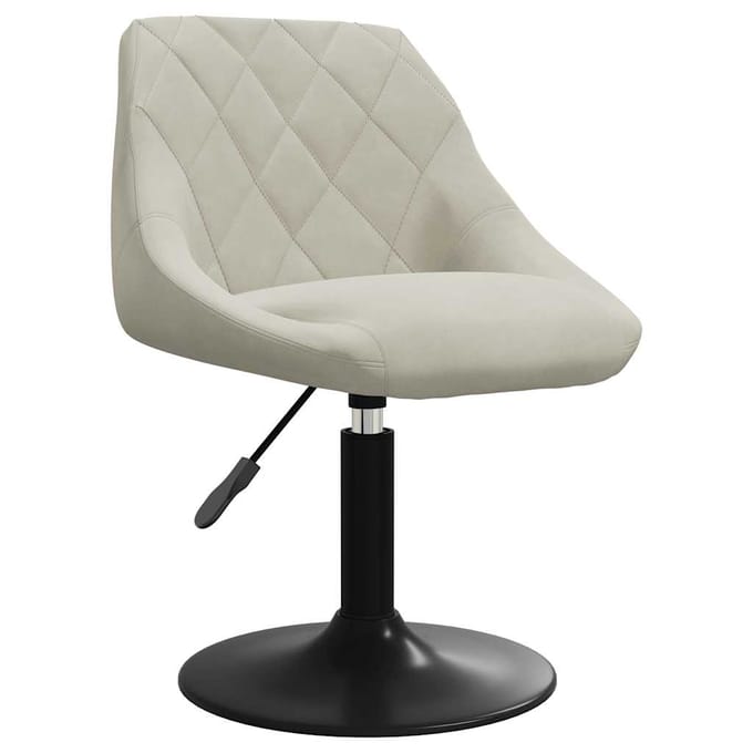 vidaXL Eetkamerstoelen draaibaar 2 st fluweel crèmekleurig