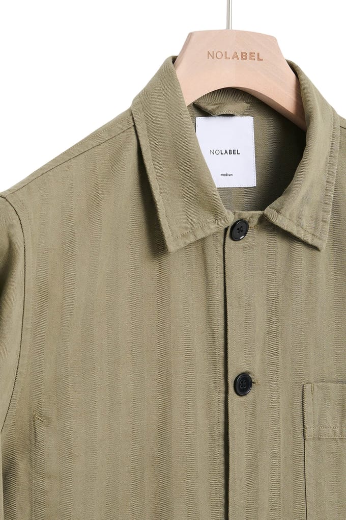 No Label Madison Cotton-linen Olive Größe: M | Leichte Jacken Outlet | Herren | Grün