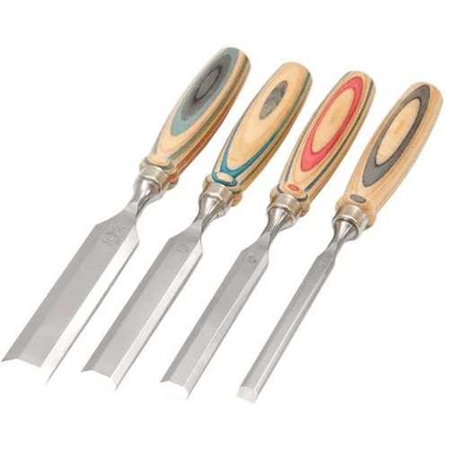 Kirschen Stevige Chisel Set - 4 stuks, Houten Doos, Multikleur