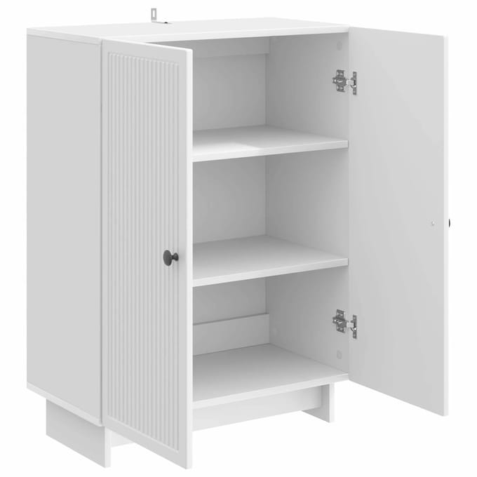 vidaXL - Dressoir - Hoogglans - Wit - 66 - x - 34,5 - x - 90 - cm - Bewerkt - hout