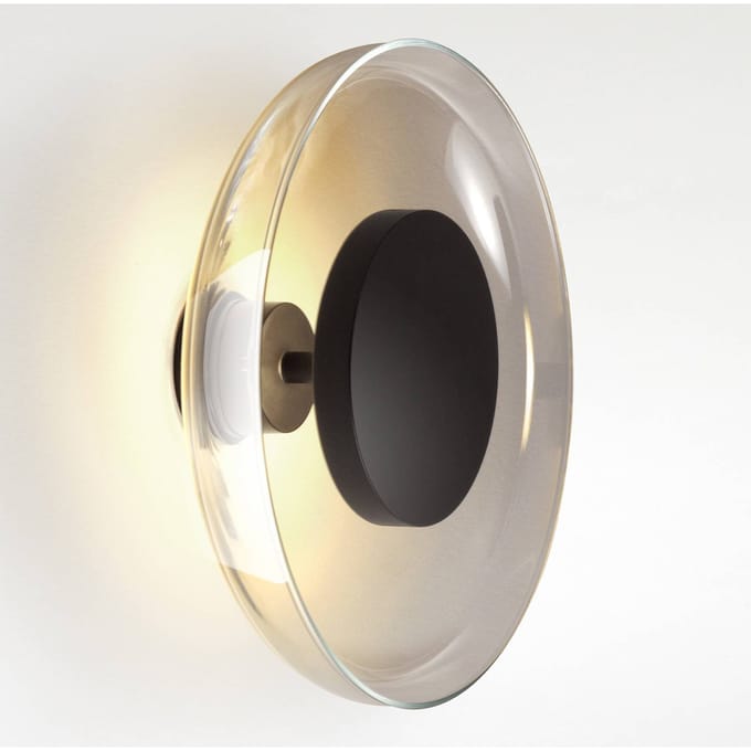 MARSET Aura LED wandlamp, Ø 25 cm, rookgrijs