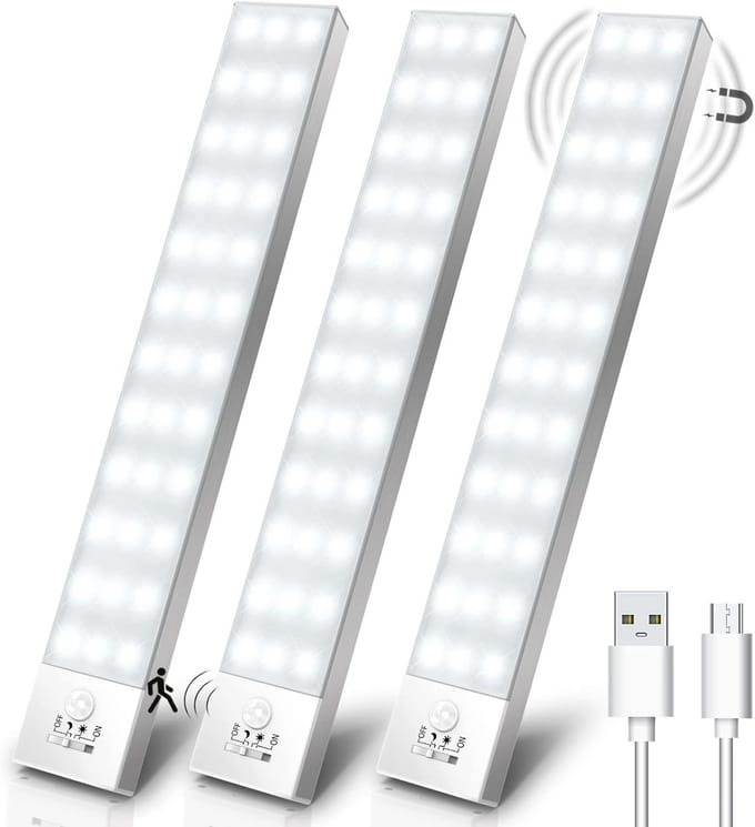 Led Kastverlichting zonder Boren met Bewegingssensor - 3 Stuks