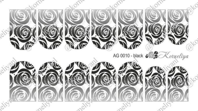 Korneliya Airbrush Waterdecal AG 0010 Black