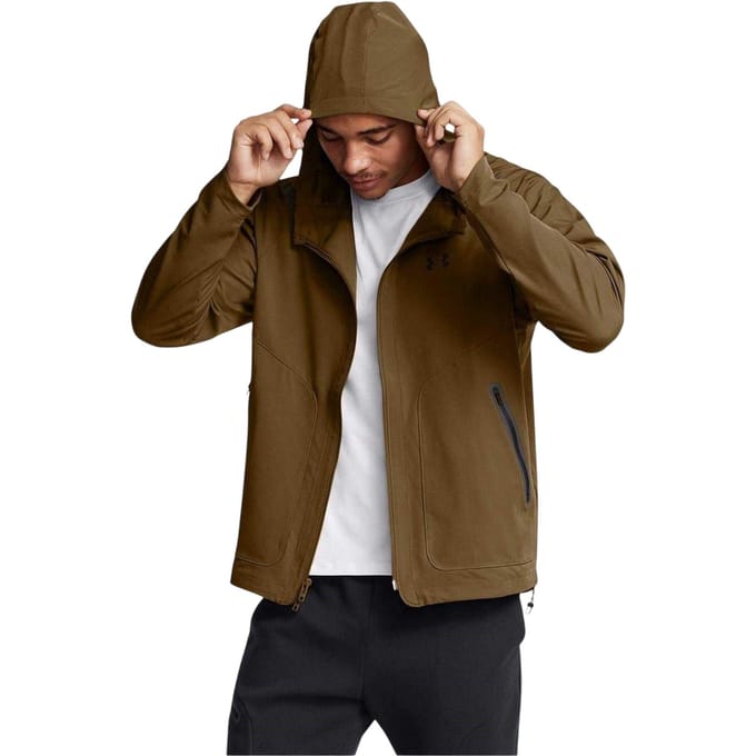 Under Armour Heren-trainingsjack met capuchon uit de Unstoppable-collectie (Bruin)