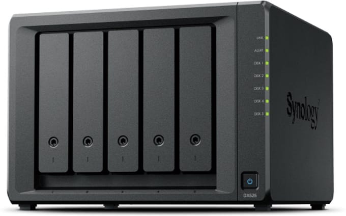 Synology DX525 disk array Desktop Zwart