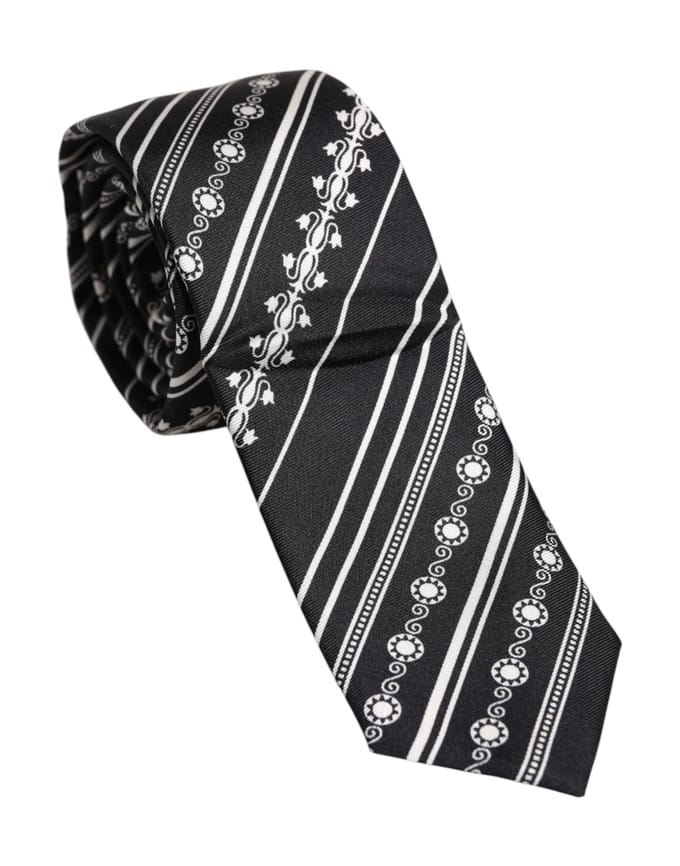 Zijde Stropdas Geometrisch Patroon