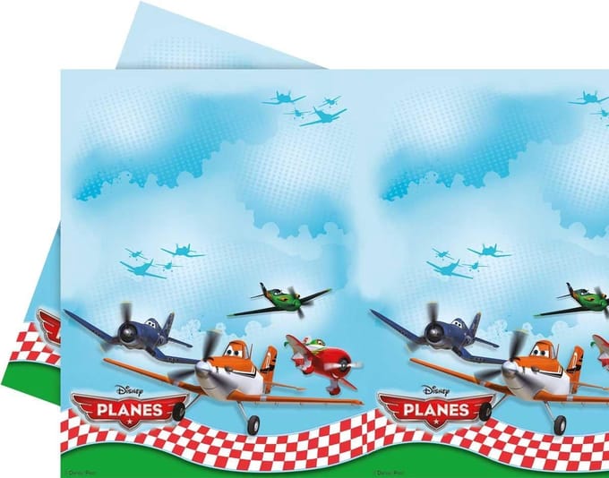 Planes tafelkleed 120x180cm - Feestartikelen