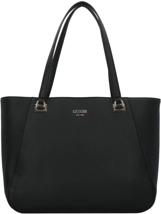 GUESS schoudertas shopper met laptopvak Calebra Tote Black zwart