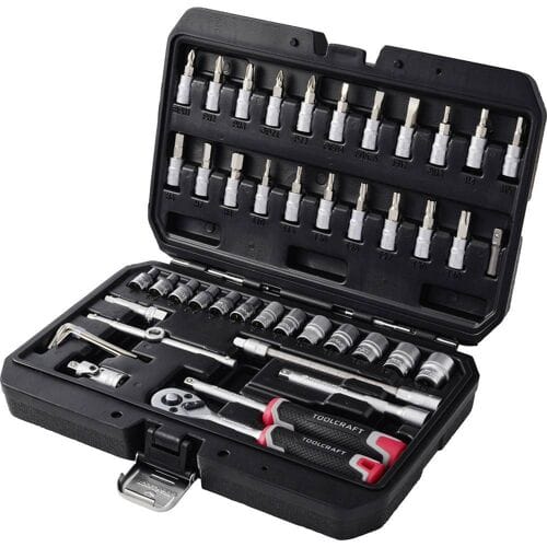 TOOLCRAFT TO-10675383 Bit- en steeksleutelset 1/2, 1/4, 3/8 48-delig