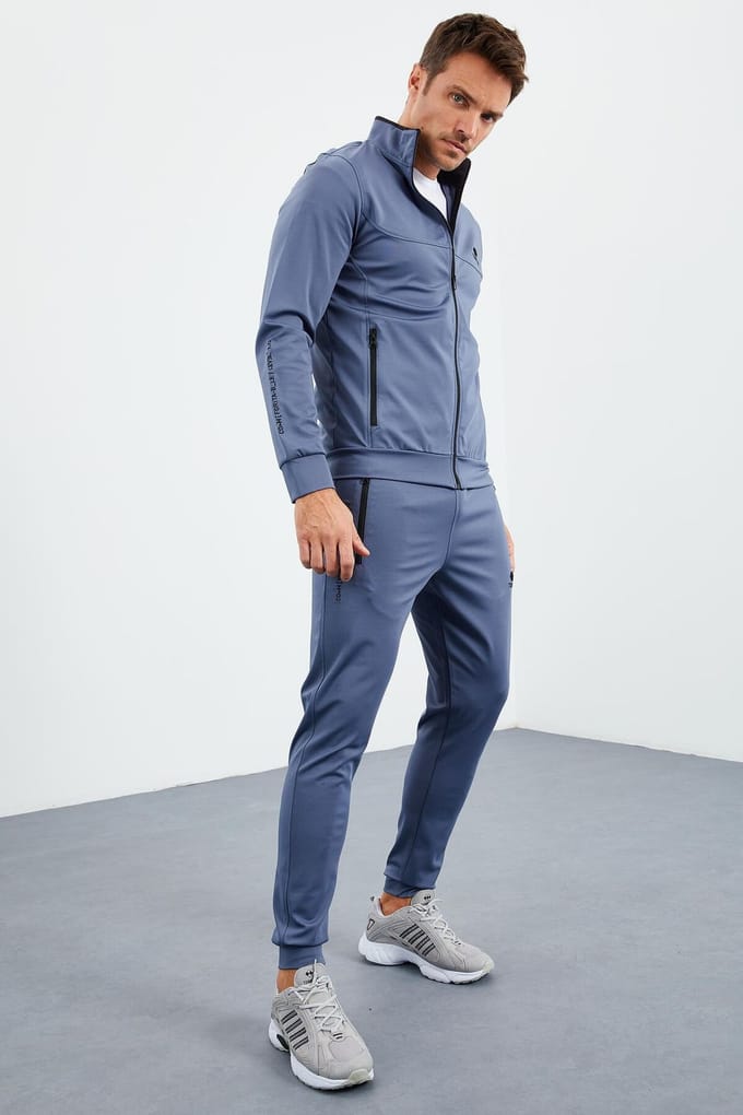 Heren Scuba Brei Sweatshirt en Broeken Set