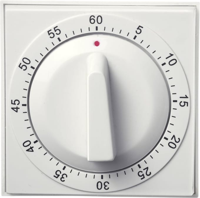 Westmark Timer, Mechanisch, Voor 60 min, Retro-look, Kunststof, Retro, Wit/zwart, 10982260