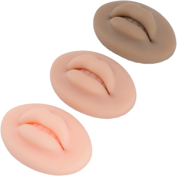 Set van 3 Tattoo Oefenlippen van Silicoon - 3D Lipvorm voor Make-up en Cosmetische Training