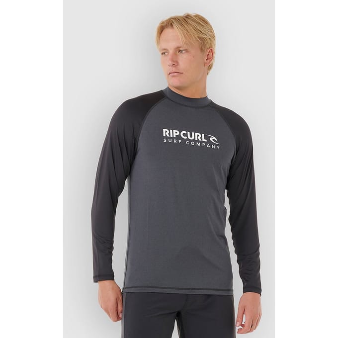 Rip Curl Shock Rash Guard Met Lange Mouwen Grijs M Man