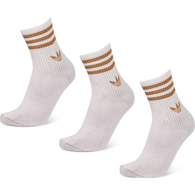 Adidas Mid Cut Crew 3 Pack Sokken Unisex - Wit - Maat 40-42