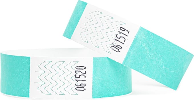 200 Polsbandjes, Tyvek Aqua
