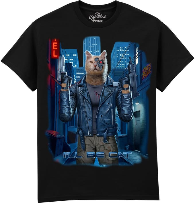 I'll Be Cat - Terminator The Coloured House T-shirt S