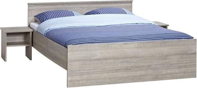 Bedframe 120x220 cm - Donker Grijs Hout â€“ Bavel