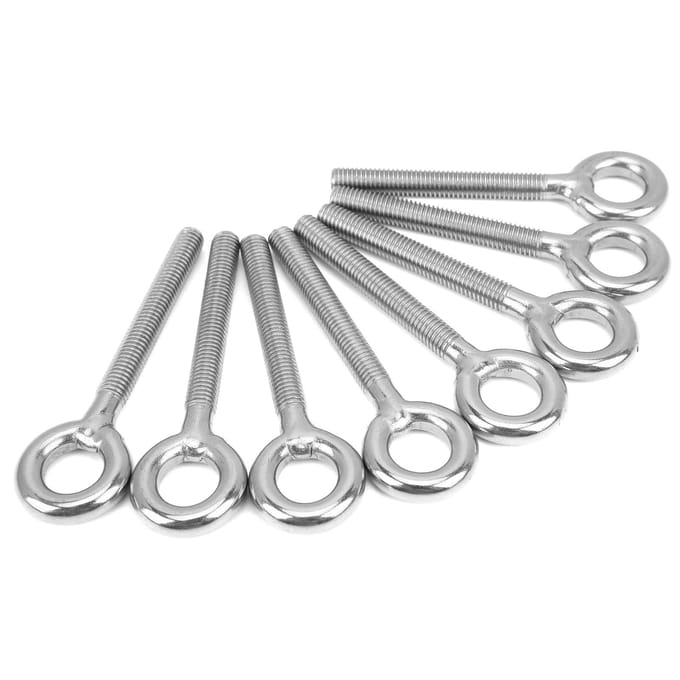 8 stuks M8 Oogbout RVS Ringbouten Machinegelast Gesloten Schroefdraad Oogschroefbouten